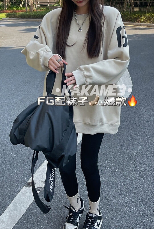【KAKAMEE】American high street thickened 400g heavy version sweater (with socks sweater (with socks) 5257# CQW