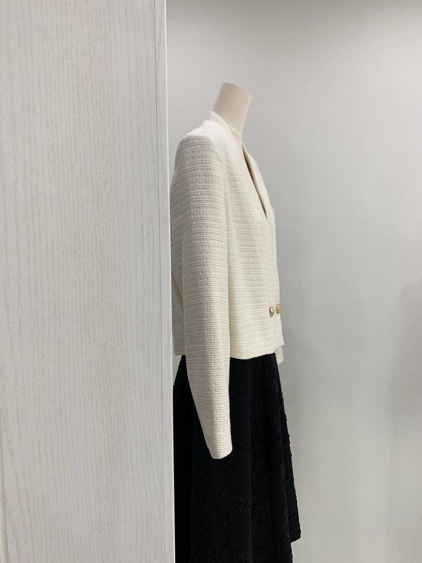 【Concept Store - Object Reverse】Xiaoxiangfeng V-neck Double Breasted Short Jacket MSMS-1069# CHO