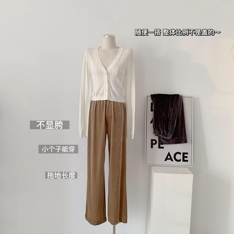 【Yi Xun】Solid Color Versatile High Waist Casual Pants 0394# HYY