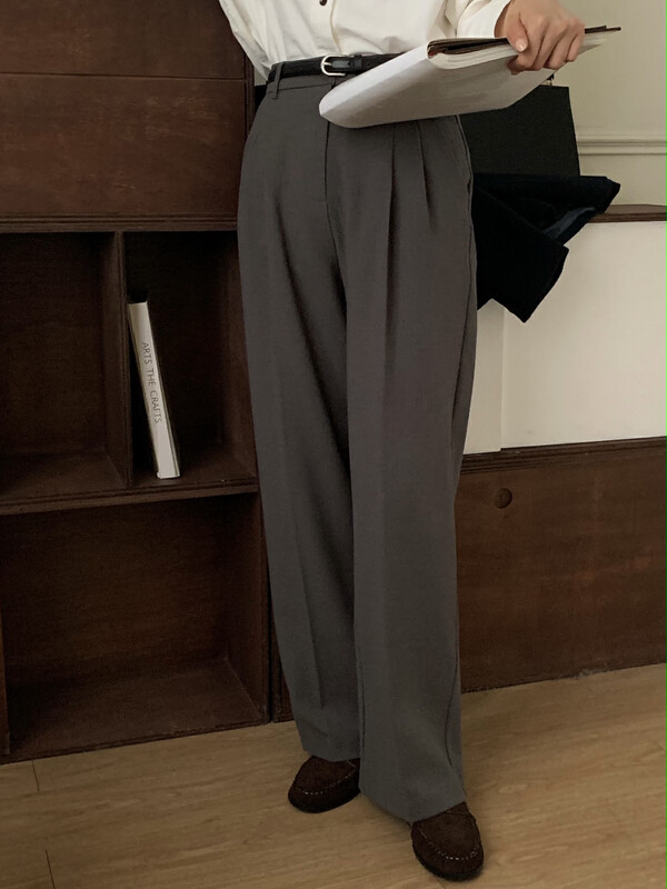 【EVER TRUE】Korean High Waist Slim Casual Pants (with Belt) 33586# CLS