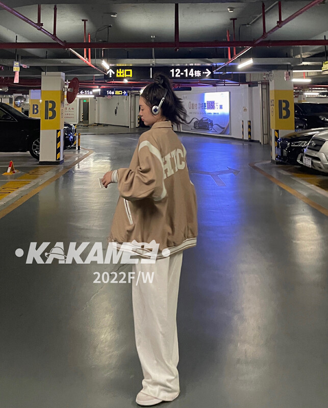 Original price 157.79! [KAKAMEE] American-style back letter baseball jacket 5132