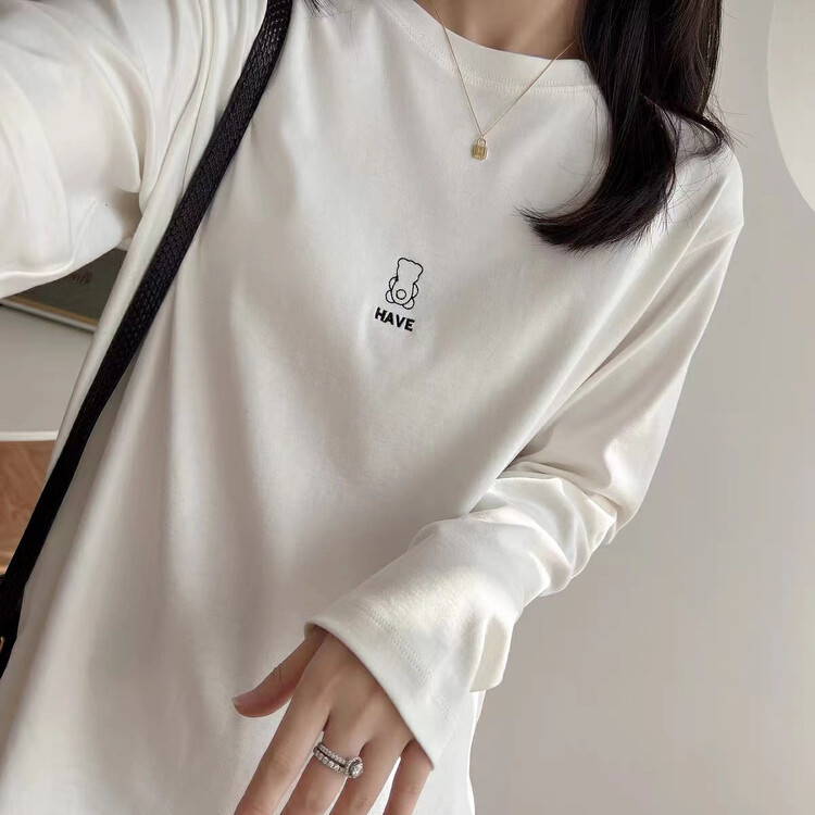 【TA+】Brushed Versatile Korean Long Sleeve T-Shirt 630# L