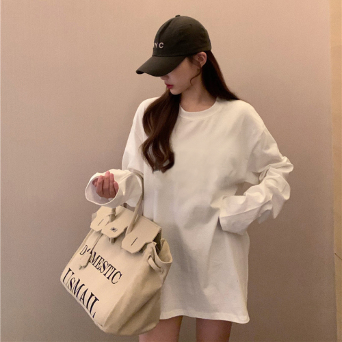Official picture real price long-sleeved t-shirt women's 2022 spring and autumn all-match loose sweater inner bottoming shirt summer short-sleeved top