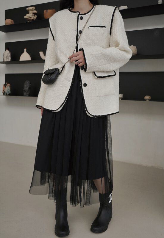 【NEIHE】Temperament high-end sleeveless mesh dress 6153# JHY