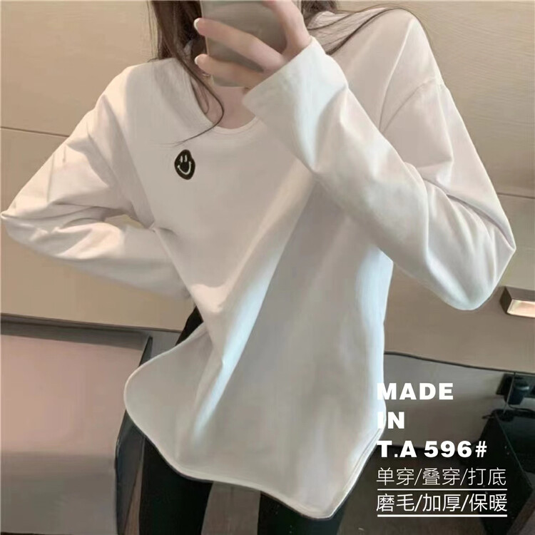 【TA+】All-match embroidered casual long-sleeved T-shirt 596# L