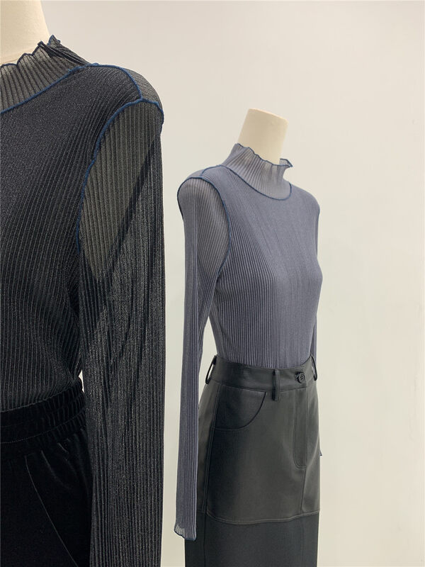 【Concept Store - Object Reverse】Simple and Versatile Comfortable Half Turtleneck Bottoming Shirt AVR-2102# CHO