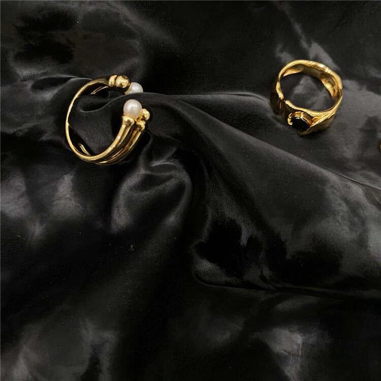 [Concept Store - Object Reverse] Vintage Gold Pearl Fashion Ring (with Gift Box) XJJ-J0140-2# CHO