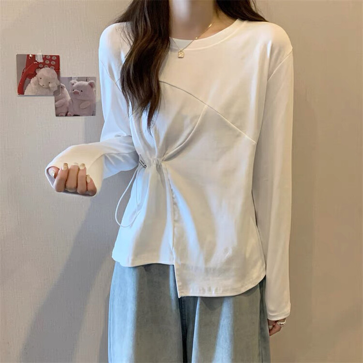 New in autumn! [TA+] Solid color all-match Korean bottoming shirt A002# L