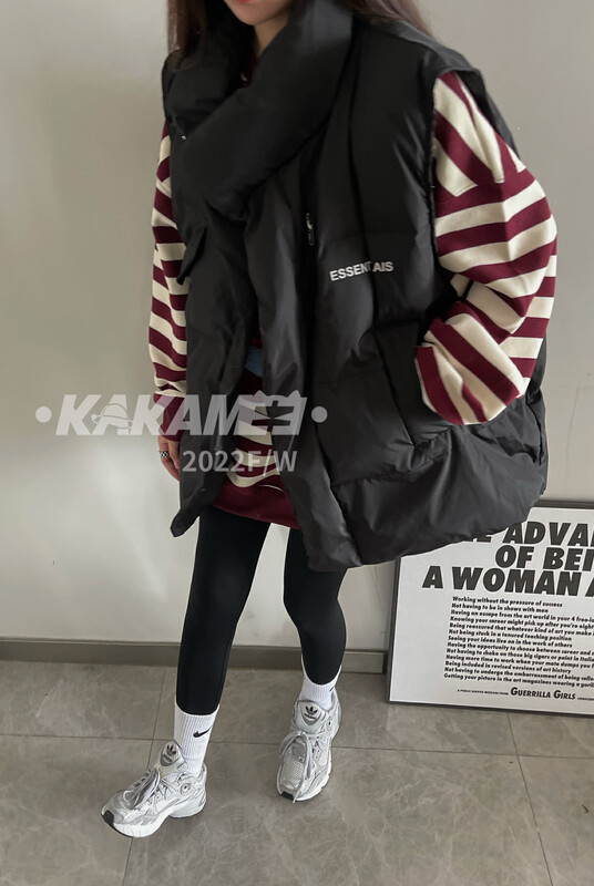 【KAKAMEE】This year's most ES trend down cotton boyfriend vest vest 5275# CQW