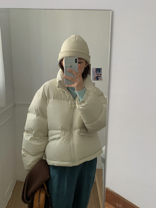【EVER TRUE】Korean Version Stand Collar Loose Warm Down Jacket (Contains 90% White Duck Down) 23279# CLS
