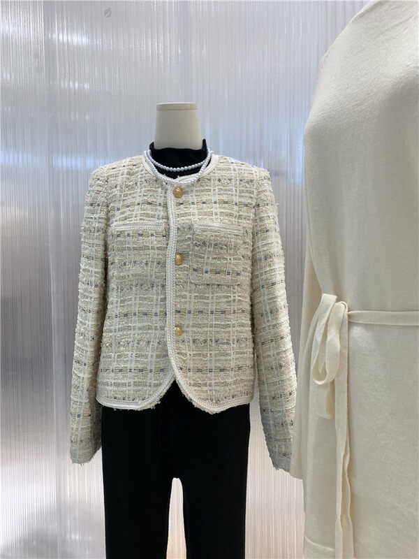 New in winter! [Concept Store - Object Reverse] Xiaoxiangfeng Contrast Color Single Breasted Short Jacket DV-W037# CHO
