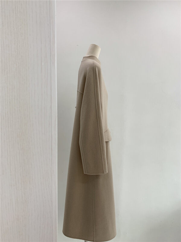 Autumn is new! [Concept Store-Reverse] Korean original plain color long breasted wool coat DMHS-9933# CHO
