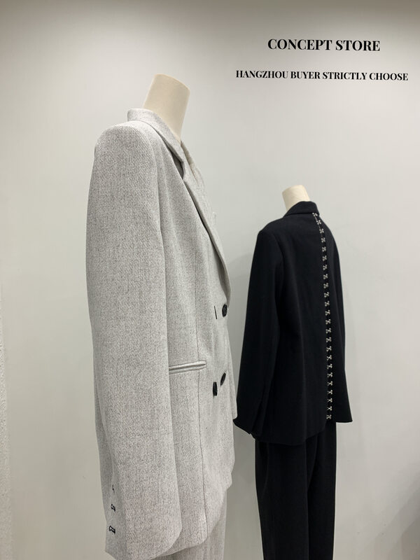Autumn models are new! [Concept Store-Reverse] temperament commuter double-breasted suit AKI-0001# CHO
