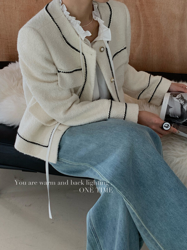 Original price 178.99! 【ONE TIME】Xiaoxiangfeng bright line temperament short coat XW5365# JHY