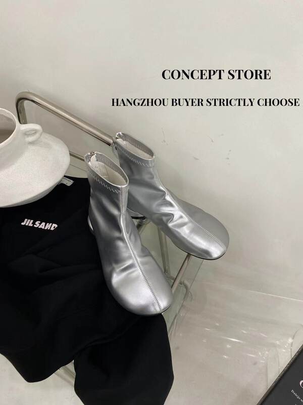 [Concept Store - Object Reverse] Design Round Toe Temperament Short Boots ST-9561# CHO