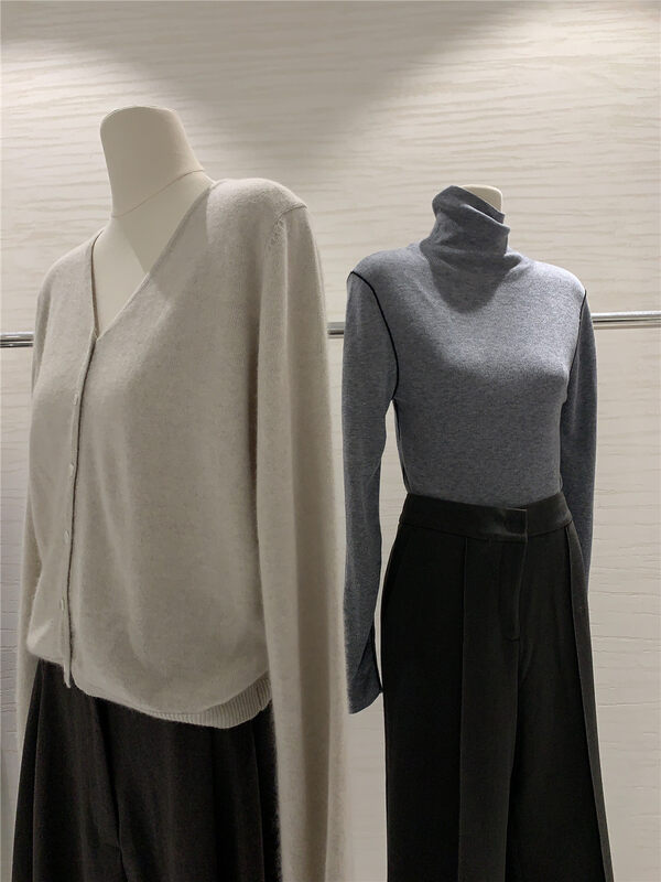New for winter!  【Concept Store - Object Reverse】V Neck Single Breasted Loose Knit Cardigan FAV-1897# CHO