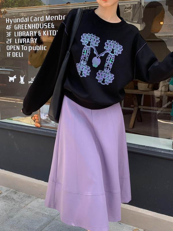 【NEIHE】All-match fashion hot stamping letter sweater sweater 6088# JHY