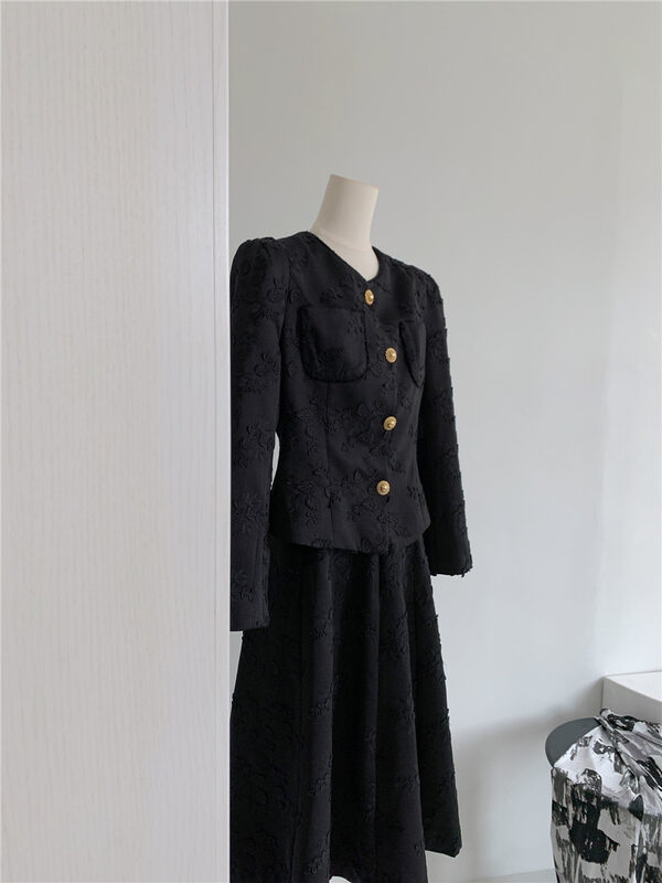 Autumn models are new! [Concept Store - Object Reverse] New Chinese Jacquard Temperament Suit YNL-1027# CHO