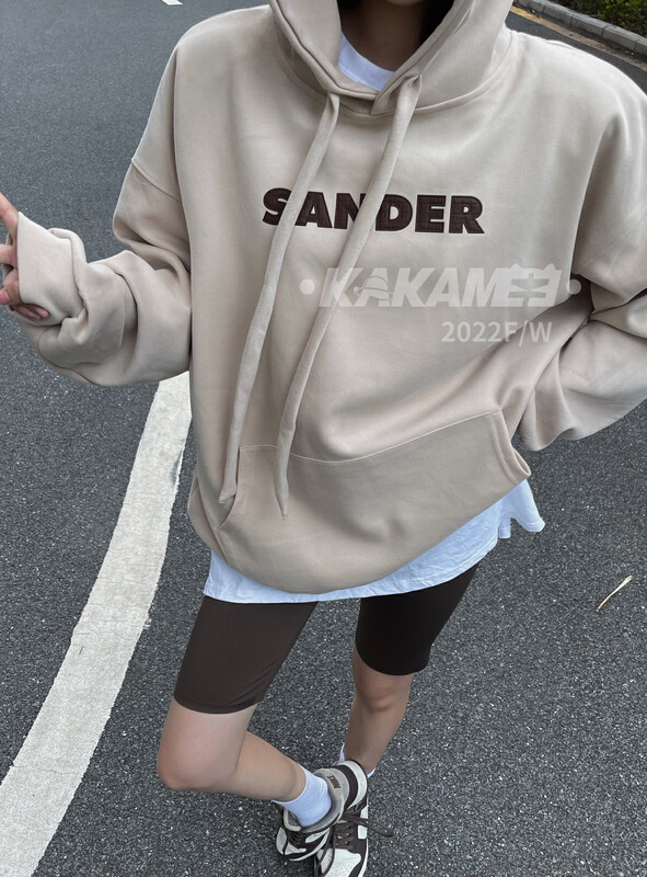 【KAKAMEE】Fall new casual sports style thick hooded sweater with hooded rope design (loose, casual, versatile and thin) 8013# CQW