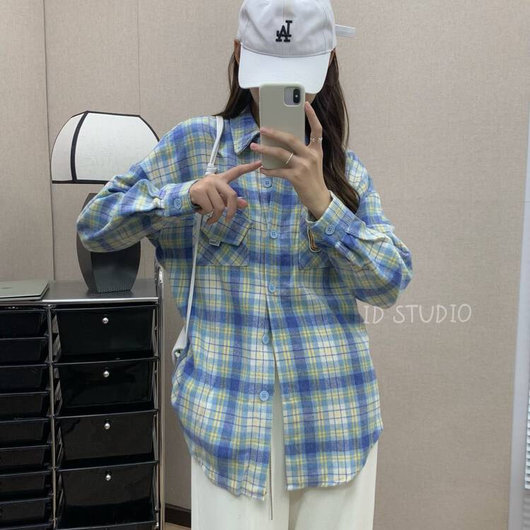 New in winter! [I-D] Korean version all-match Donald Duck thickened shirt Y2001# L