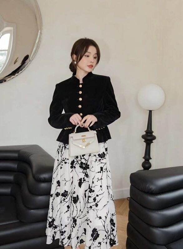 Autumn is new! [MI2 (N: AA)] stand-up collar solid color short coat E9488# JJ