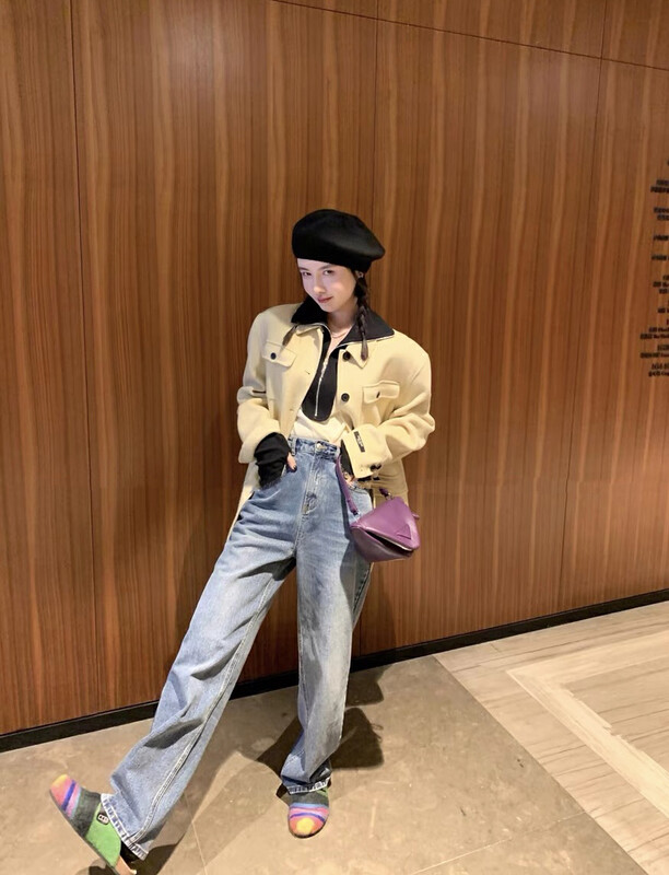 【SAVAGE】Retro High Waist Loose Wide Leg Straight Jeans S1196# WPL