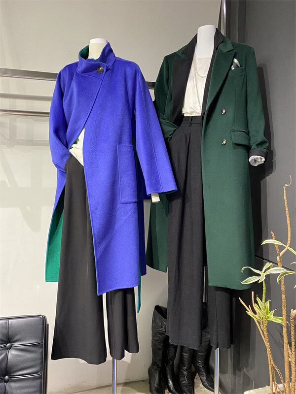 【Concept Store - Object Reverse】Mid-Length Solid Color Versatile Wool Jacket (Contains 70% Wool 30% Tencel) FWQ-XJ08# MX