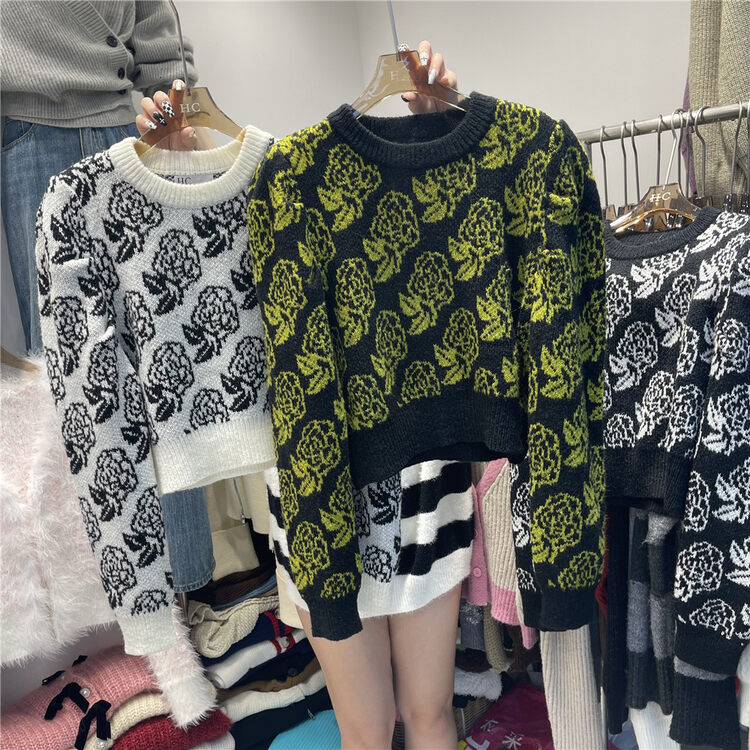 New for winter!  [Korean C Home] Rose Pullover Long Sleeve Warm Sweater 0768# PCZ