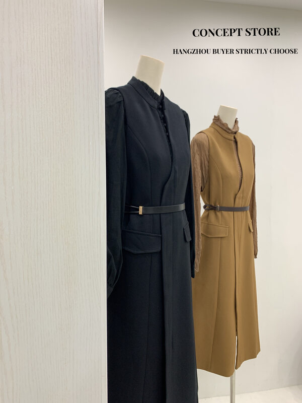 [Concept Store - Object Reverse] Commuter Style Fashionable Vest Dress (with Belt) (Only Dresses) YNL-CQ1032# CHO