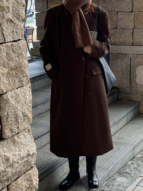 【EVER TRUE】Korean style long high-quality slim coat 31580# CLS