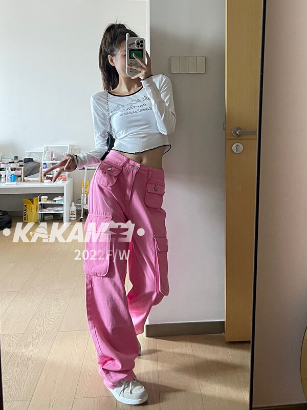 【KAKAMEE】Hot Girl Retro Denim Trousers Jeans F3251# CQW