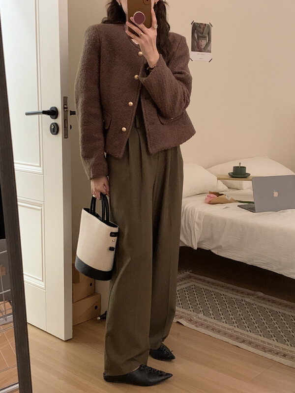 New in autumn!【M.ZI STUDIO】Korean loose and slim casual trousers 935# HBX