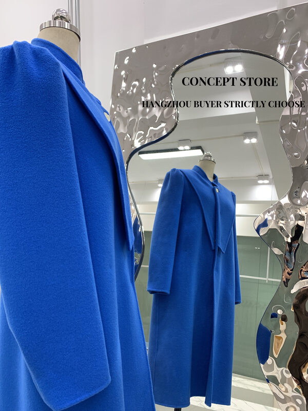 【Concept Store-Reverse】Korean Style Fashion Hooded Wool Jacket (Contains 90% Wool, 10% Cashmere) DMHS-8831# CHO