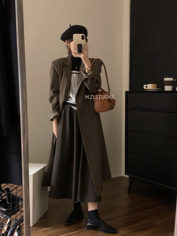 New in autumn! [M.ZI STUDIO] long-sleeved breasted Korean suit 12029# HBX