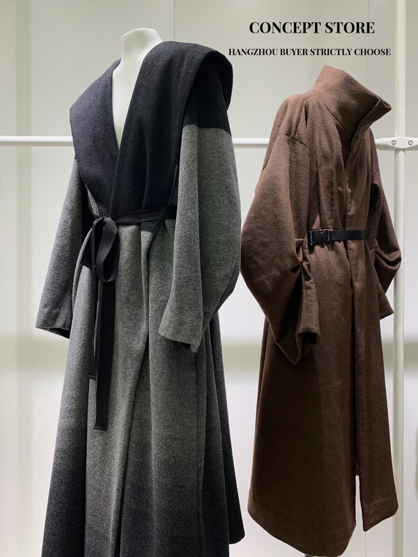 Autumn models are new! [Concept Store - Object Reverse] Design retro casual wool coat ZSYL-691Y908# CHO