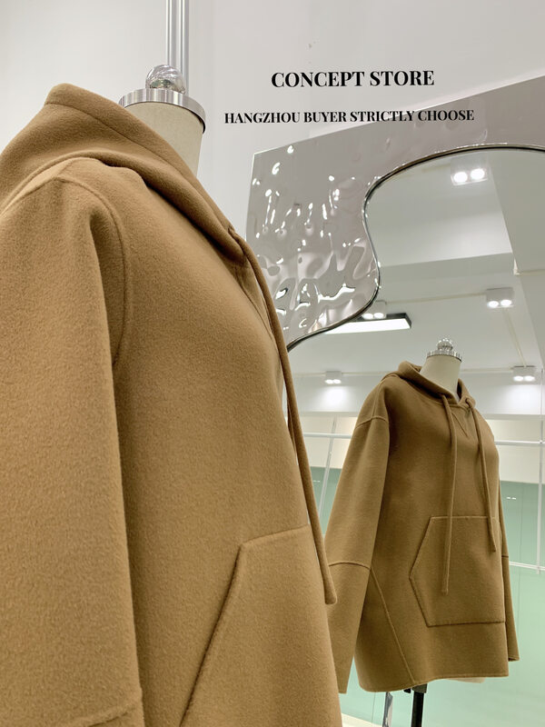 [Concept Store-Reverse] Hooded Loose Casual Wool Jacket (100% High Count Wool) DMHS-9939# CHO