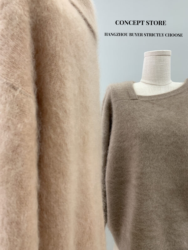 【Concept Store - Object Reverse】Simple Fashion Casual Comfortable Sweater (100% Cashmere) Warm Sweater WYJQ-Y03-853# CHO