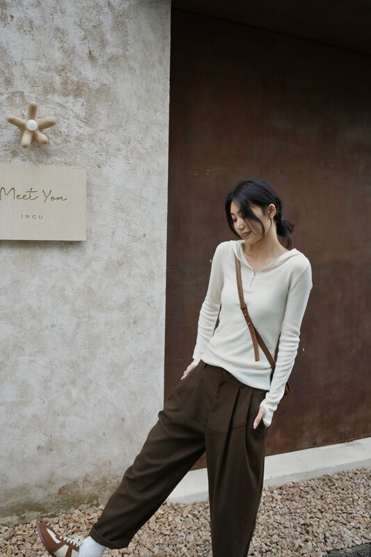 [NEIHE] Autumn and winter thin hooded long-sleeved bottoming shirt bottoming shirt 88107# JHY