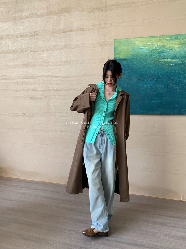 【NEIHE】Korean Style Casual Straight Jeans Jeans 6020