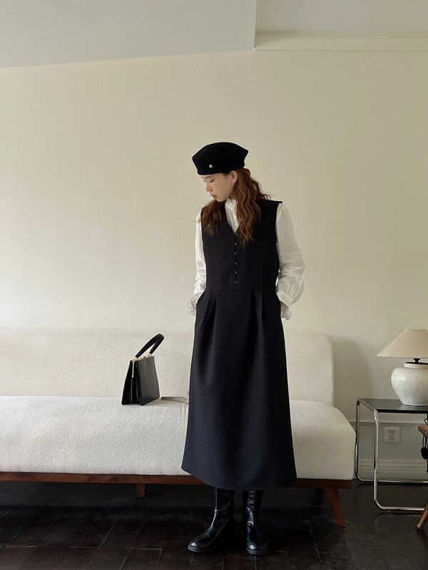 【EVER TRUE】Sleeveless Versatile Korean Style Dress 13236# CLS