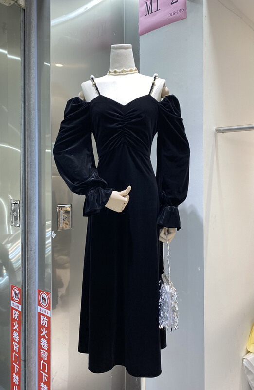 Autumn is new! [MI2 (N: AA)] Square neck temperament zipper dress b6504# JJ