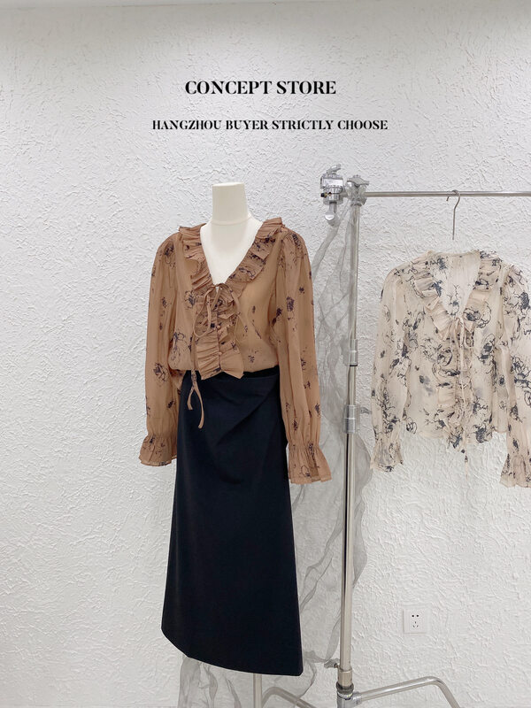 New in early autumn! [Concept Store - Object Reverse] Fashion Small Design Printed Shirt BN-6210# CHO