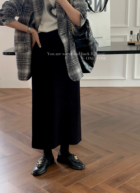Autumn is new!【ONE TIME】Korean straight knitted skirt OT7253# JHY