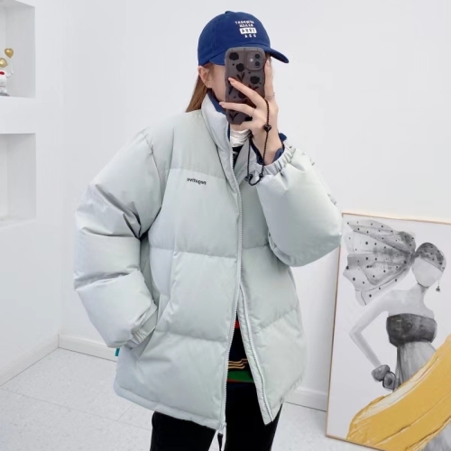 Couple down jacket women's short bread jacket 2022 new Korean version fashion loose thickening winter college trend