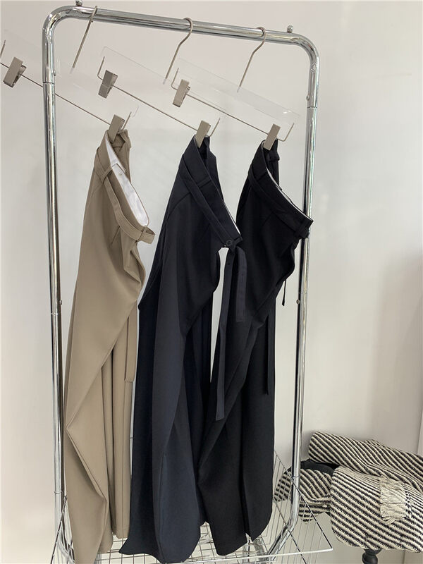 Autumn models are new! [Concept Store - Object Reverse] Solid Color Simple Versatile Casual Pants (with Belt) DVD-DF1079# CHO