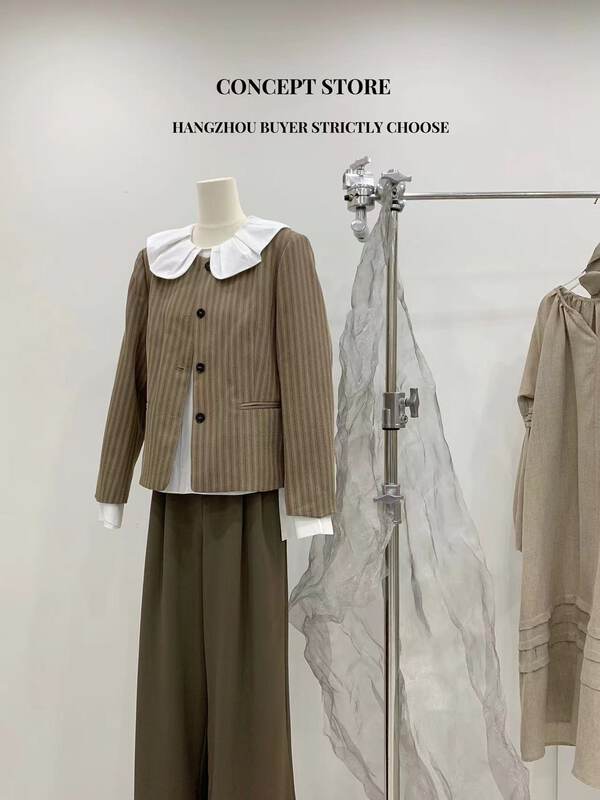 Autumn models are new! [Concept Store - Object Reverse] Temperament Round Neck Suit (Only Selling Suits) AKI-826# CHO