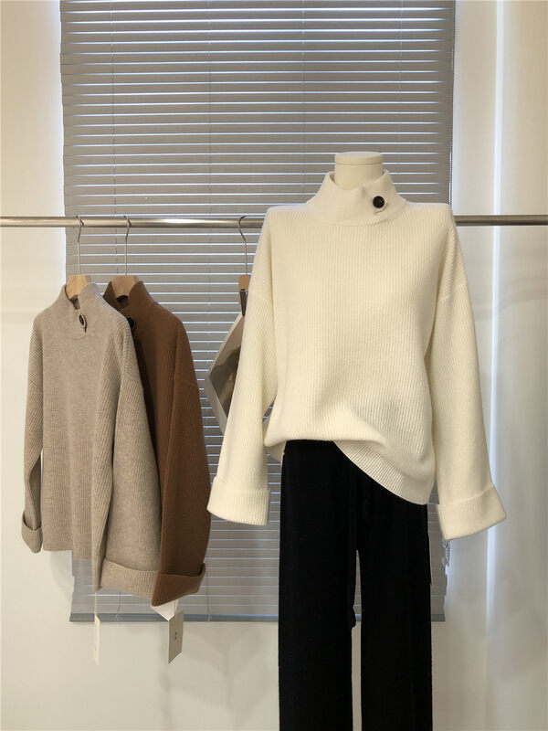 【Concept Store - Object Reverse】Fashion and Comfortable Versatile Half Turtleneck Warm Sweater (Including 100% Wool) YF-2-4323# MX