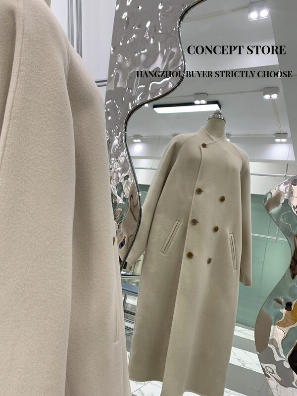 【Concept Store - Object Reverse】Double-Breasted Temperament Casual Wool Jacket (Contains 90% Wool, 10% Cashmere) DMHS-9992# CHO