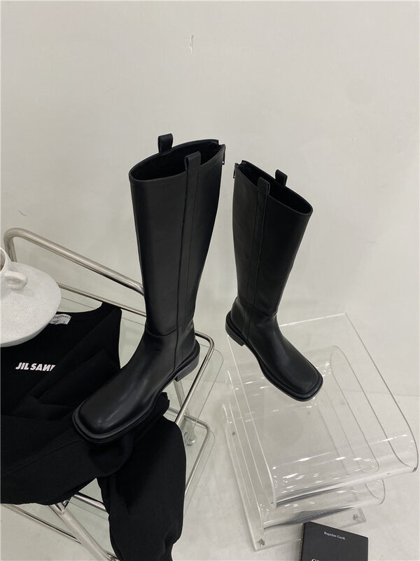 【Concept Store - Object Reverse】Square Toe Temperament All-match Boots ST-8020# CHO