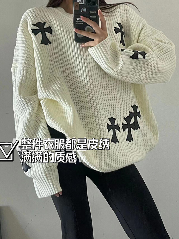 [KAKAMEE] High quality arctic suede rust croix heart chapter thick sweater sweater 1950